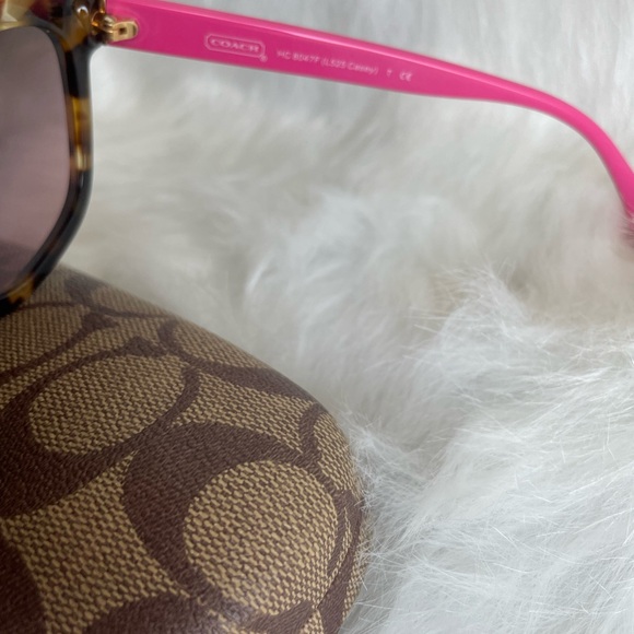 Coach tortoise fucsia sunglasses - Picture 7 of 9